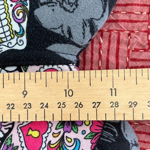 Just Cozy Womens size XS / Small thick fleece colorful Mexican skulls Leggings - Picture 8 of 15